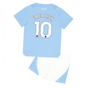 Manchester City Jack Grealish #10 Dětské Domácí dres komplet 2023-24 Krátký Rukáv (+ trenýrky)